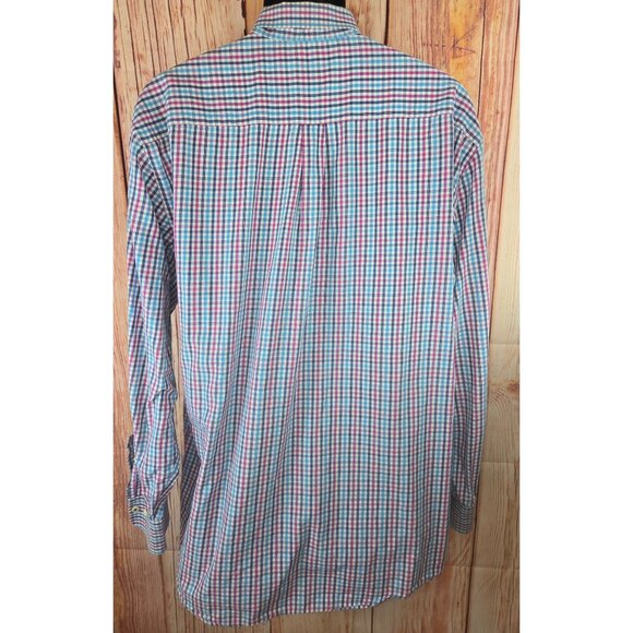 Peter Millar Mens Dress Shirt XL Long Sleeve Button-Down Check - Picture 2 of 7